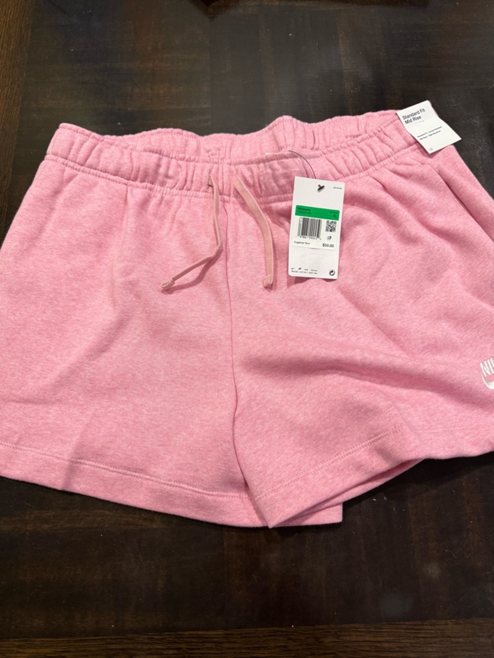 Nike Pink Athletic Fleece Shorts Size XL